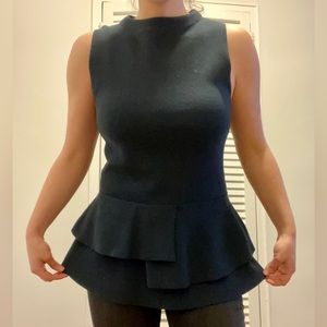 Navy Banana Republic ruffled top